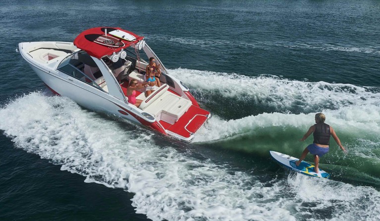 man wake boarding