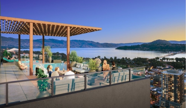 Rooftop pool, views of Okanagan Lake on offer at Kelowna's Bertram at Bernard Block