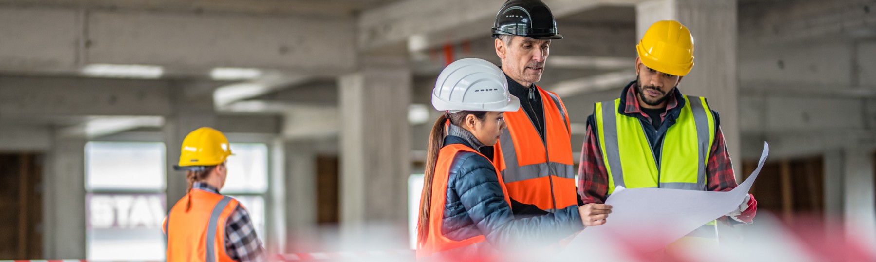 managers on a construction site talking